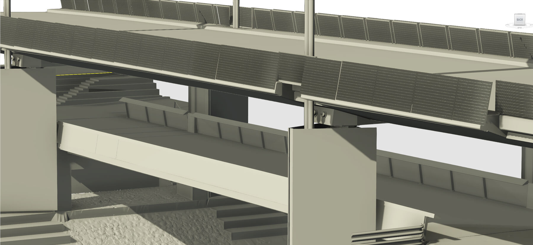 3D-Modell der vorhandenen Brücke